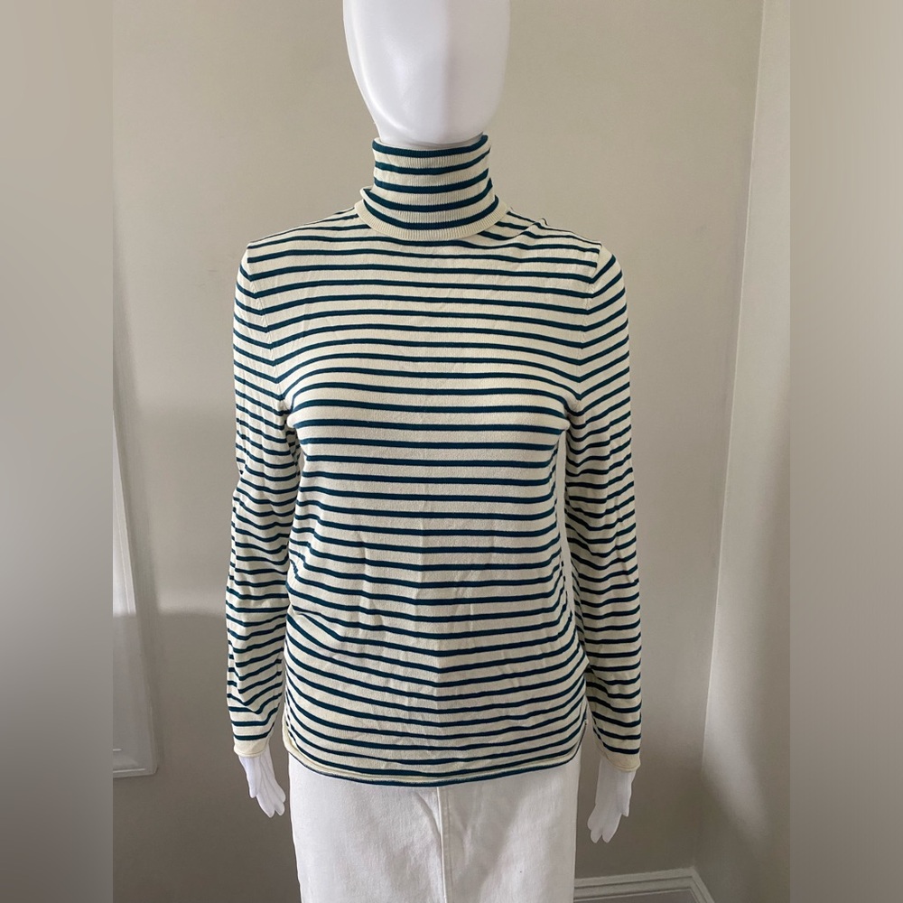 Zara WMN’s Knit Striped Turtleneck Sweater Size XL